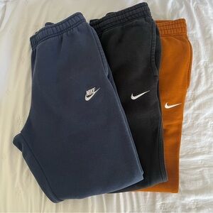 Nike Mens Sweatpants - Navy, Black, and Rust